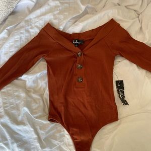 Lulus Off the Shoulder Bodysuit - S, NWT